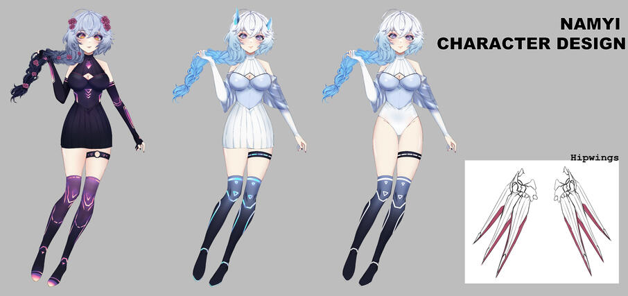 Commission | Fullbody + Custom outfit + Variations